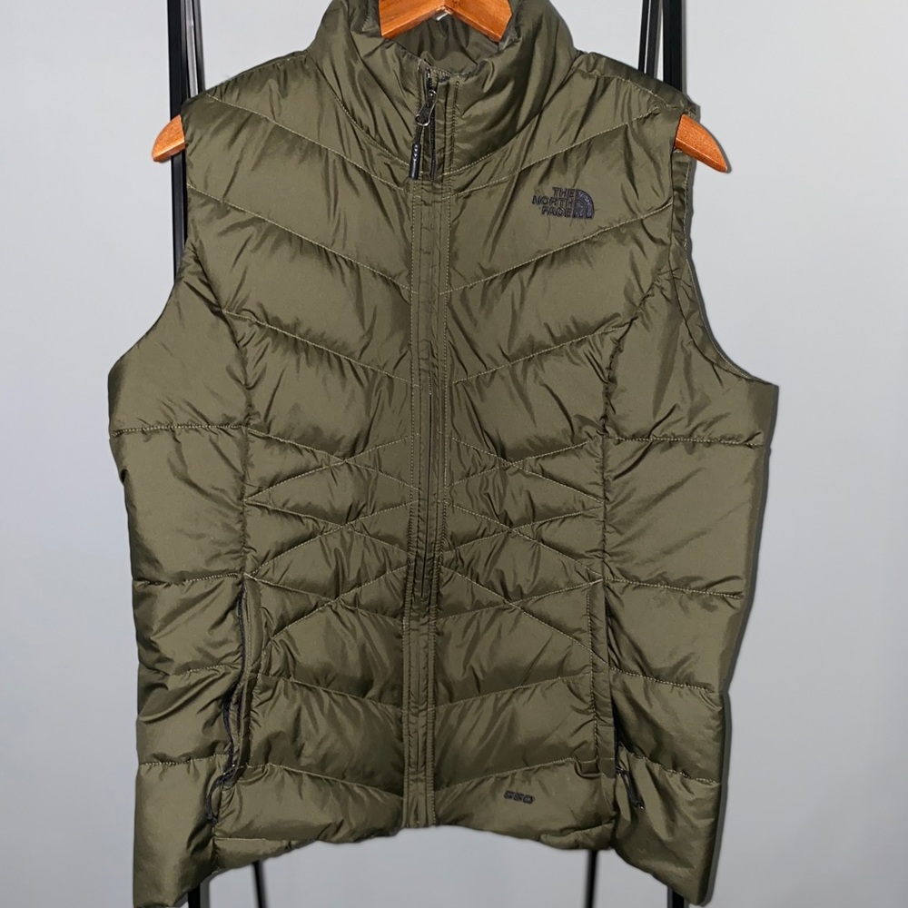 North Face Olive Puffer Vest